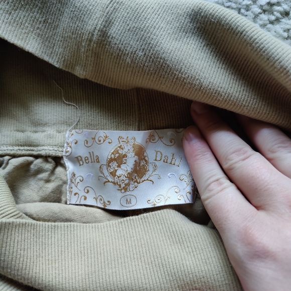 Bella Dahl Off Duty Model Beige Linen Culottes Wide Leg Lounge Pants - Picture 4 of 6